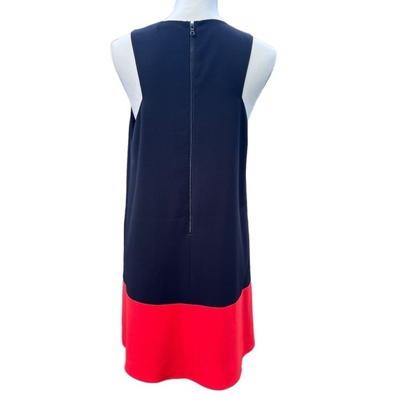 Alice + Olivia Color Block Black and Red Sleeveless Shift Dress Size Medium - Picture 5 of 9